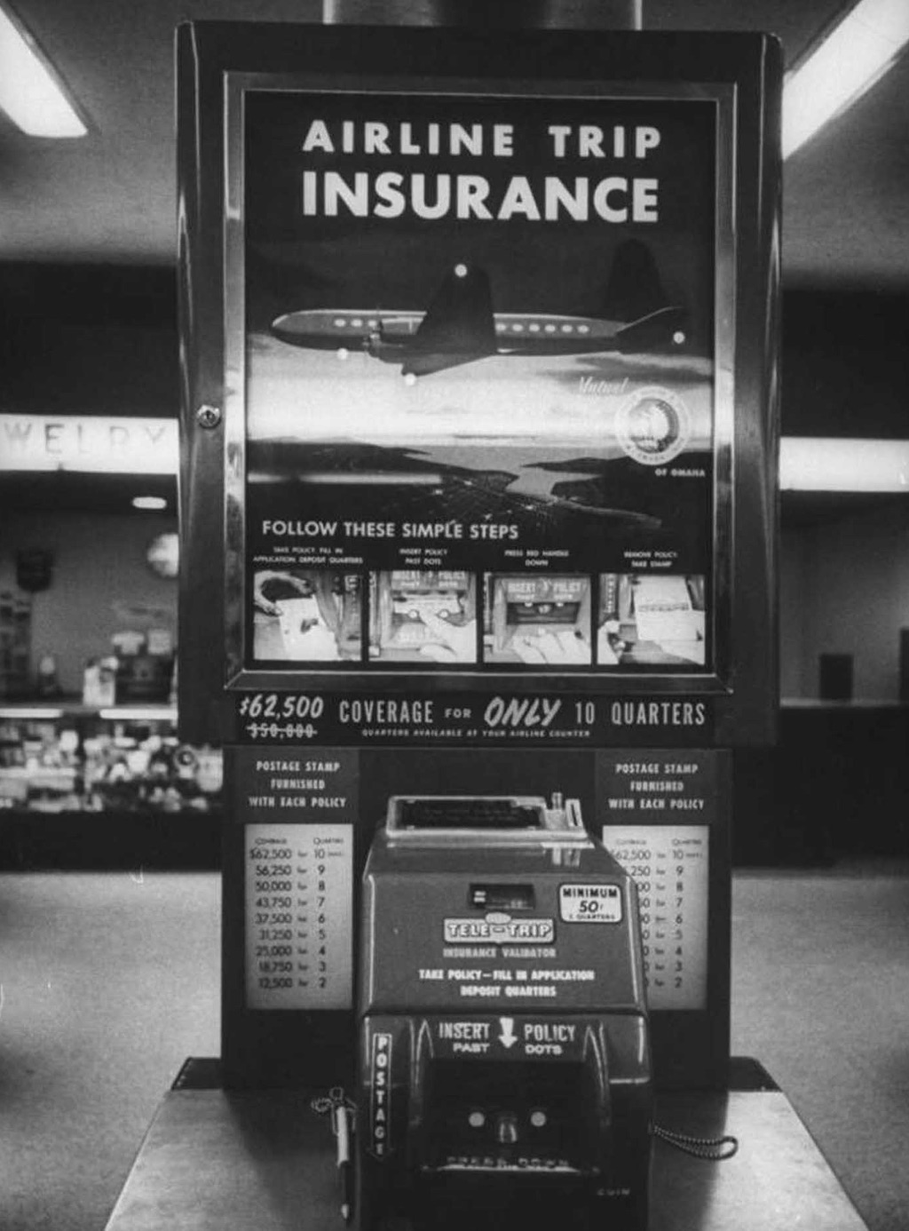 Airline insurance machine